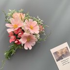 作品Cosmos bouquet ／ ブーケ　ギフト　インテリア造花　結婚祝い　誕生日プレゼント　引っ越し祝い　母の日　前撮り　後撮り　二次会