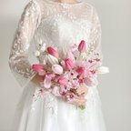 作品チューリップウェディングブーケ【結婚式/ウェディング/リゾート婚/前撮り】