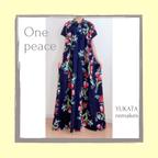 作品浴衣リメイクワンピース 　Dress made from remade yukata