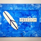 作品サーフボードオブジェ 007 freedom