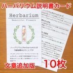 作品【送料無料】ハーバリウム 説明書 カード 10枚（両面印刷）