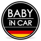 作品BABY IN CAR ステッカー / フラッグシリーズ / 耐水・耐候・日本製 〈ドイツ国旗〉