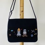 作品通園ショルダー　幼稚園通園バッグ　通学バッグ［宇宙飛行士］