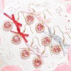 作品꙳✧ం ୨♡୧ 量産型 量産 パール ハート キラキラ 乙女 ときめき ジュエリー ピアス イヤリング  ୨♡୧ ః◌꙳✧