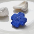 作品青い花のブローチ 「ruri」I