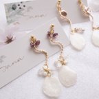 作品桜の花びらのピアス/イヤリング　(金属アレルギー対応)