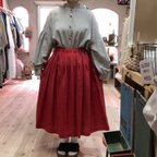 作品♫ほわほわ♫ 赤いリネンのスカート