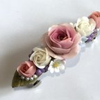 作品薔薇のバレッタ