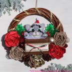 作品＊動物クリスマスリース（猫さん・アメリカンショートヘア）＊Animal Christmas wreath (Cat・American Shorthair)＊