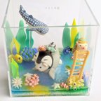 作品海の中でこんにちは＊しろくまペンギン＊2020夏飾り