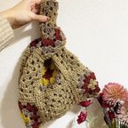 作品【異素材mix】crochet bag🐏🧺