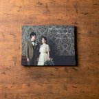 作品写真で作るおしゃれな結婚式ウェルカムボード【キャンバス地プリント木製枠へ貼り付け・F4サイズ・フォトパネル】