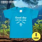 作品キャンプTシャツ「Good day」濃色 80〜160cm