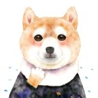 作品【A4サイズ・アートポスター】Shiba(柴)