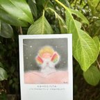作品オリジナルポストカード　「虹色の羽を広げる天使」