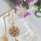 作品JIRI★Sapphire pink flower necklace 