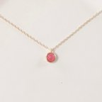 作品【14kgf】天然石 Ruby simple necklace