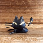 作品置物「黒猫」