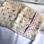 作品ふんわり六重織ガーゼのアイス枕カバー　fuwara カラフルハート