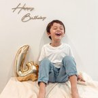 作品【送料無料】happybirthday ウッドバナー 誕生日 インテリア 装飾