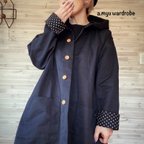作品a.myu秋色♪上質なリネンブレンドオーバーサイズのコートジャケット