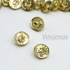 作品ミニメタルボタン12mm【Portrait Coin / Gold 】4個