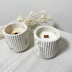 作品【おうちで焚き火が楽しめる】円筒デザイン　木芯ソイキャンドル