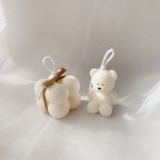 作品【再販】〜mini bear&mini bonbon set〜韓国キャンドル ミニくま & ミニ ボンボンキャンドル 