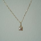 作品10k yellow gold necklace琵琶湖産　琵琶パール　シンプルネックレス