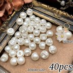 作品【brsr6538acrc】【10ｍｍ】【40pcs】pearl beads