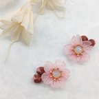 作品つまみ細工ꕤ︎︎桜のスタッドピアス