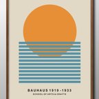 作品14534■A3アートポスター『バウハウス　BAUHAUS』絵画　イラスト　デザイン　北欧　マット紙