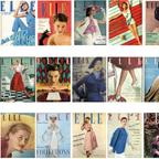 作品【51】「1950's ELLE 」雑誌カバーシール (18枚)