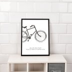作品インテリアポスター【me001】Bicycle 自転車／A4サイズ