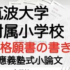 作品小学校受験 お受験 モンテッソーリ 願書　筑波大学附属小学校 過去問 願書 東京学芸大学附属小学校 稲花 お茶の水大学附属