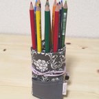 作品12本色鉛筆入れ　くるくる　ロールペンケース