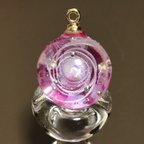 作品いちごシロップ色ラブリー宇宙☆レジンキーホルダー☆レジンネックレス