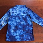 作品天然藍染　オフネックTシャツ女性用長袖フリーサイズ