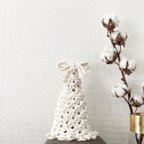 作品マクラメ編み　置き型クリスマスツリー