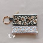 作品カードポーチ　インド刺繍