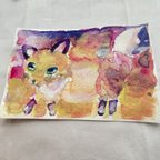 作品きつね🦊との出会い　原画イラスト