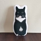 作品【NEW】リアルタキシード猫のクッション（送料無料）
