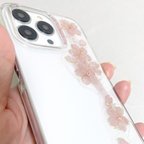 作品iPhone15pro iPhone14pro 桜咲く スマホケース クリアケース お花 ピンク サクラ 全機種対応