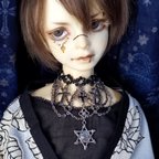 作品■ チョーカー Black Chandelier■ SDGr～70cm級ドール Boyドールサイズ