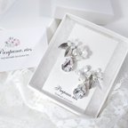 作品SWAROVSKI"RosaCrystal"ブライダルアクセサリー ブライダルピアス ブライダルイヤリング  ウェディング ドレス 花嫁 結婚式  フラワー スワロフスキー クリスタル  ボタニカル