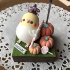 作品オカメインコのメモスタンド ハロウィンver.