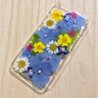 作品✨紫陽花と小花たち✨押し花 iPhone 7・8ケース