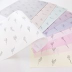 作品花束 模様 薄紙 デザインペーパー A4サイズ 20枚入り かわいい 包装紙 ラッピングペーパー ギフト くすみカラー 北欧色