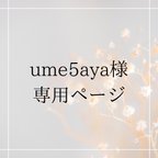 作品ume5aya様　専用ページ