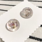 作品♡ドライフラワーピアス ピンク♡